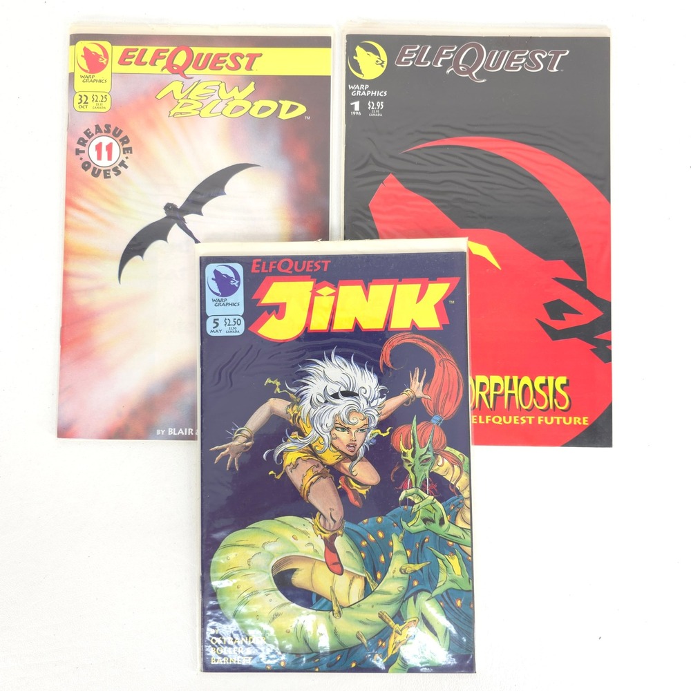 ElfQuest Jink, Metamorphosis, New Blood Warp Graphics Comic Lot Fantasy Fairy